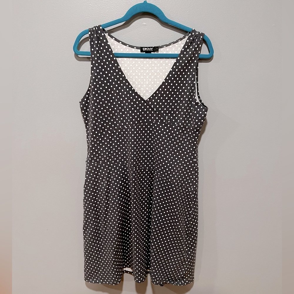 DKNY polka dot easy cotton dress Large